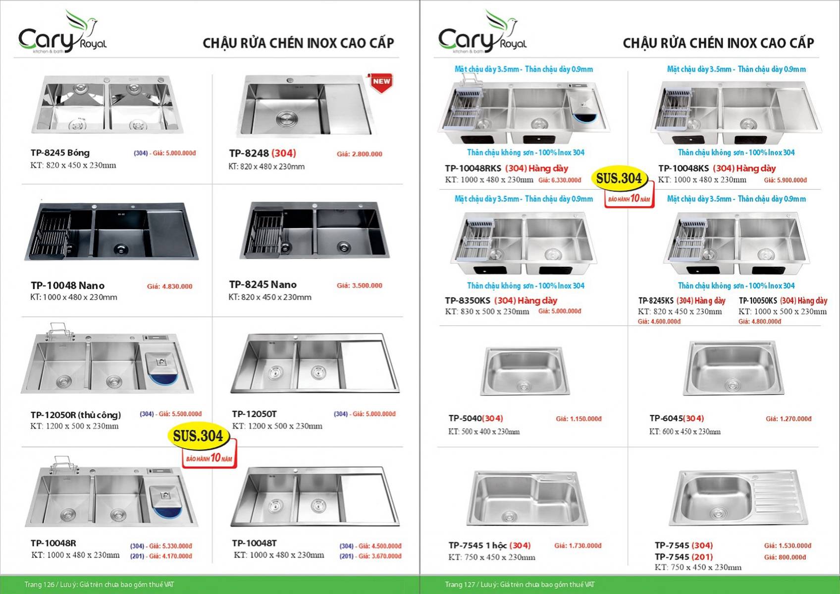 Thiết bị vệ sinh Cary Royal Catalogue và Bảng giá mới nhất 2026 /Page 64